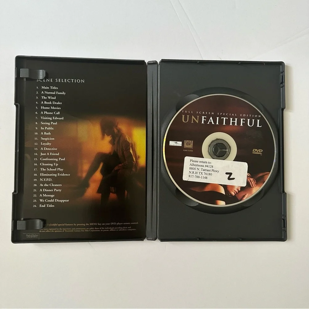 Unfaithful DVD - Picture 3 of 3
